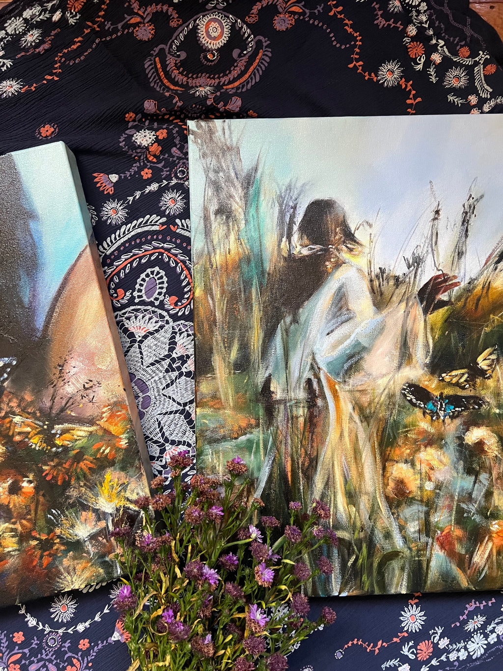 Tangled in Wildflowers Print