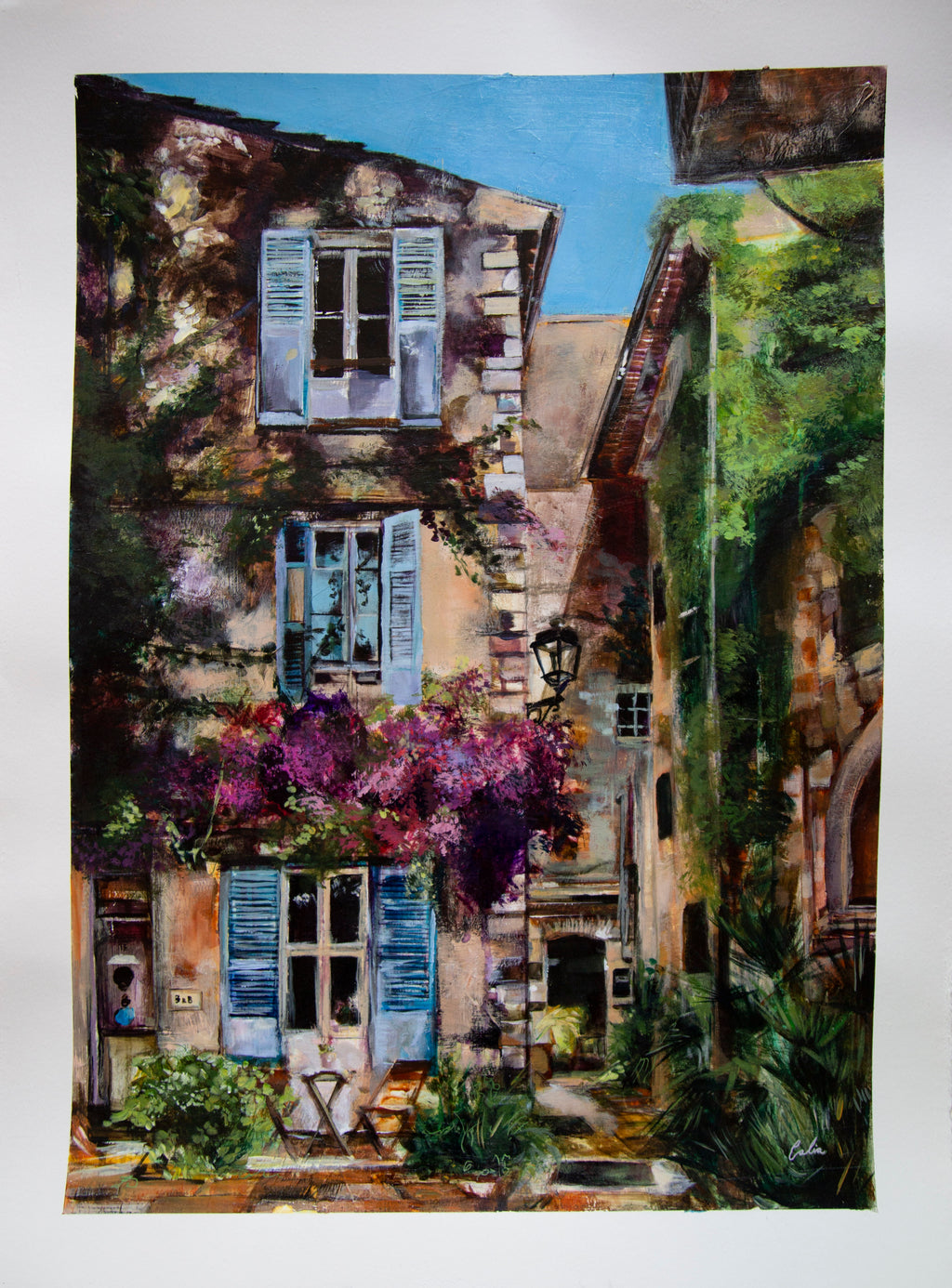 Print of Study of a Bed & Breakfast in France